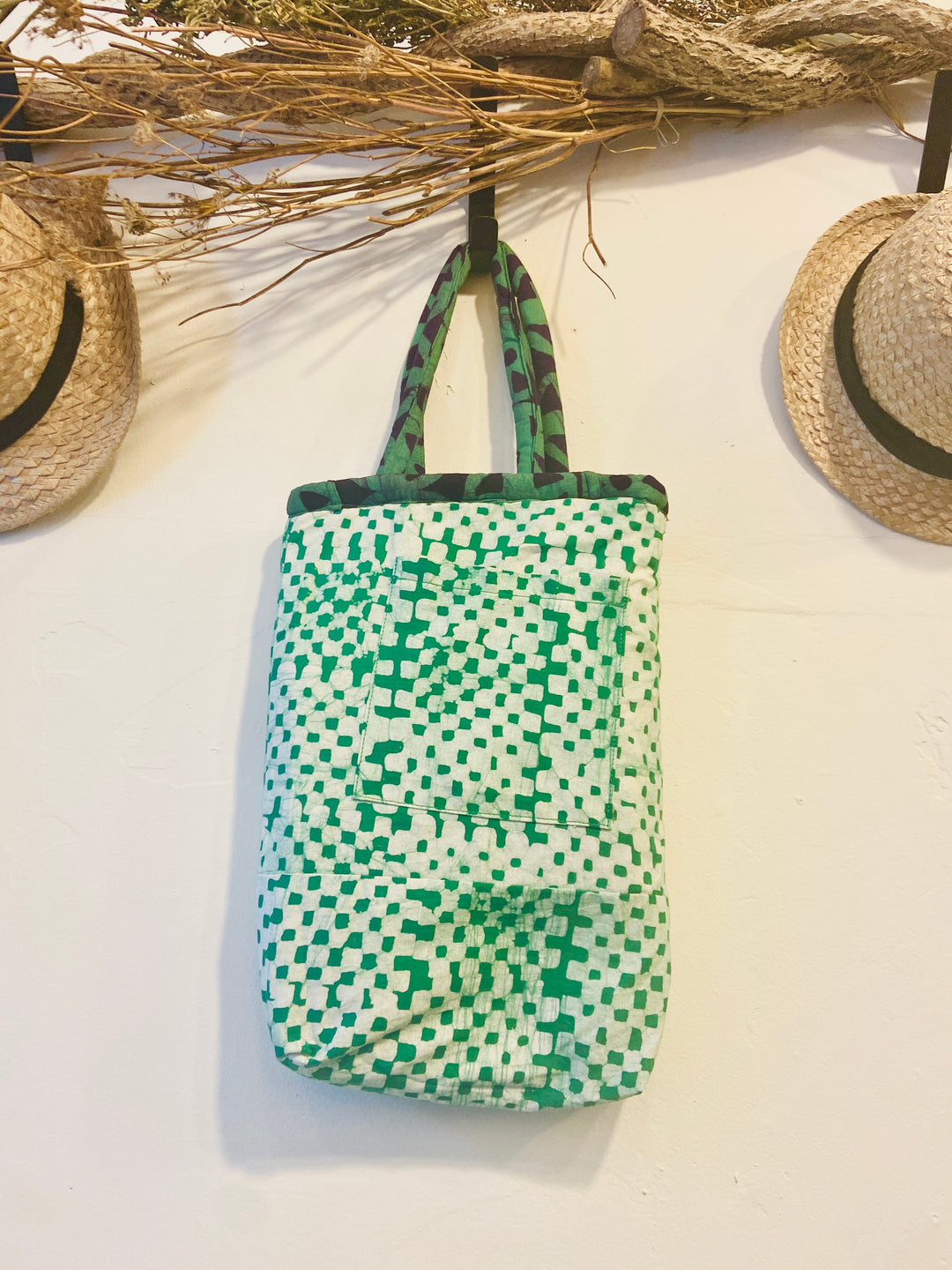 Cafe, Reversible padded mini tote