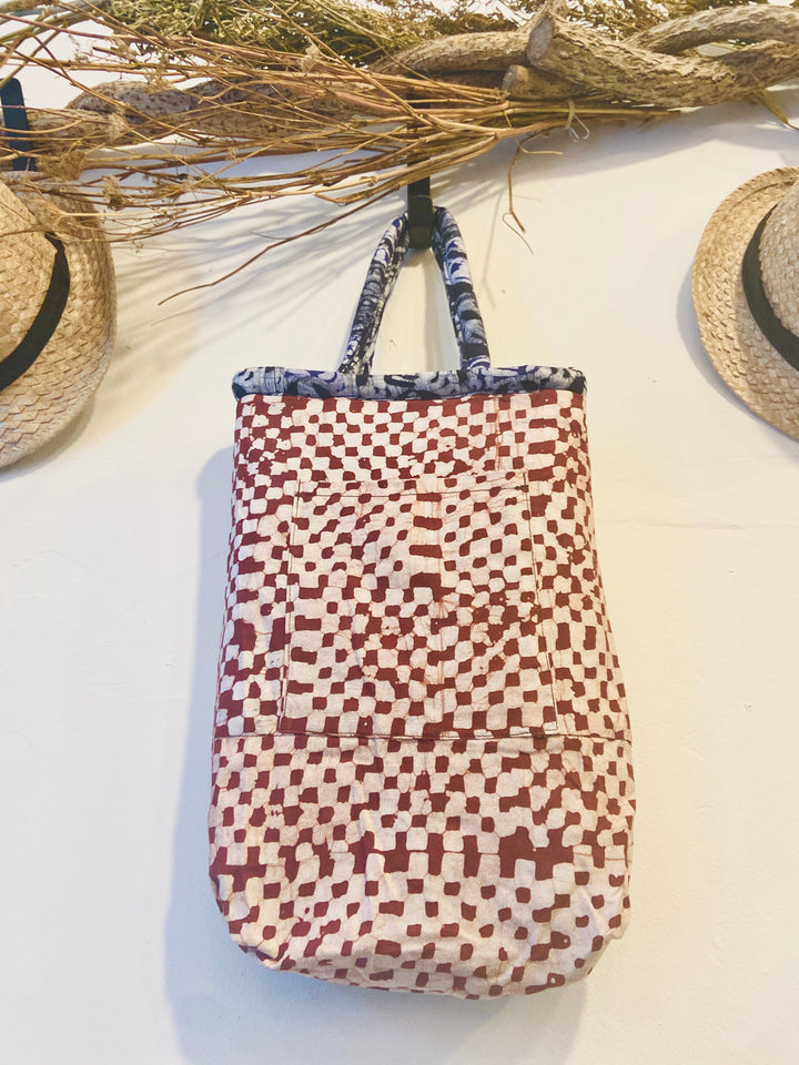 Cafe, Reversible padded mini tote