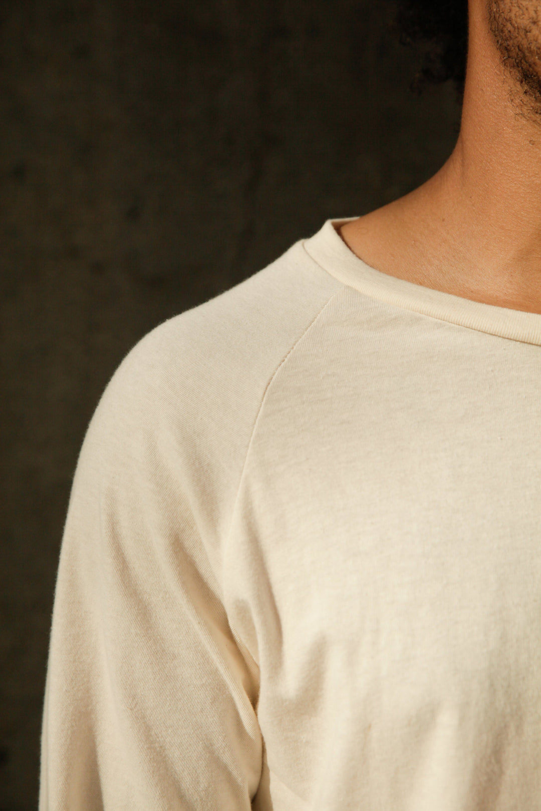 Men's Organic Raglan in Natural
