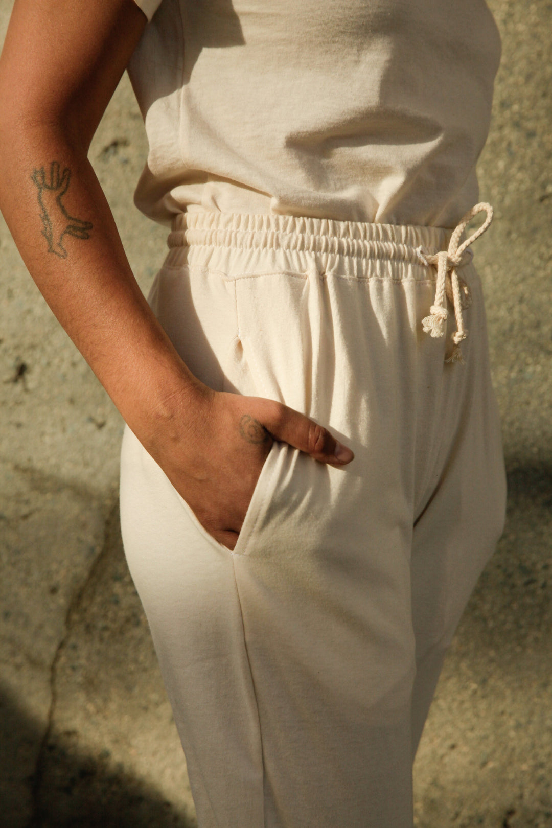 Women's Organic Jogger Pants in Natural