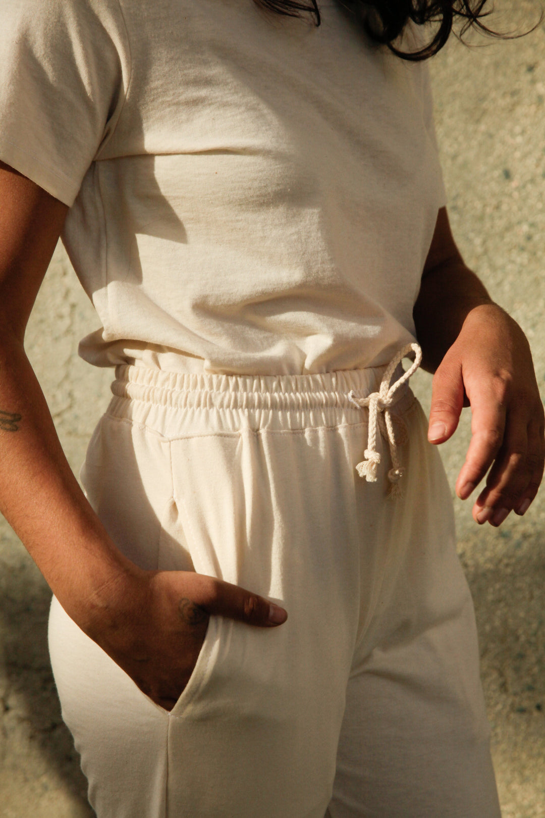 Women's Organic Jogger Pants in Natural