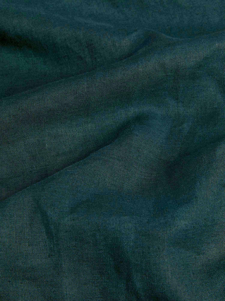 Kids Aloe Linen Long Sleeve Shirt—bottle green