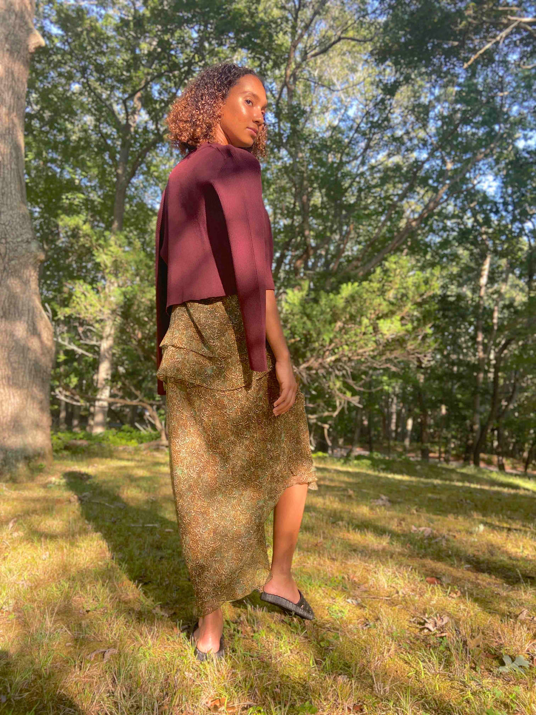 Konjit, cropped rib cardigan