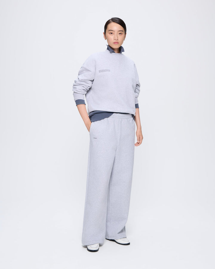 Womens 365 Midweight Straight Leg Track Pants—grey marl