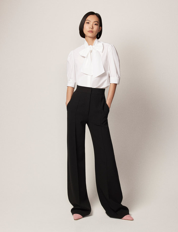 Short Sleeve Exaggerated Bow Blouse - Resale