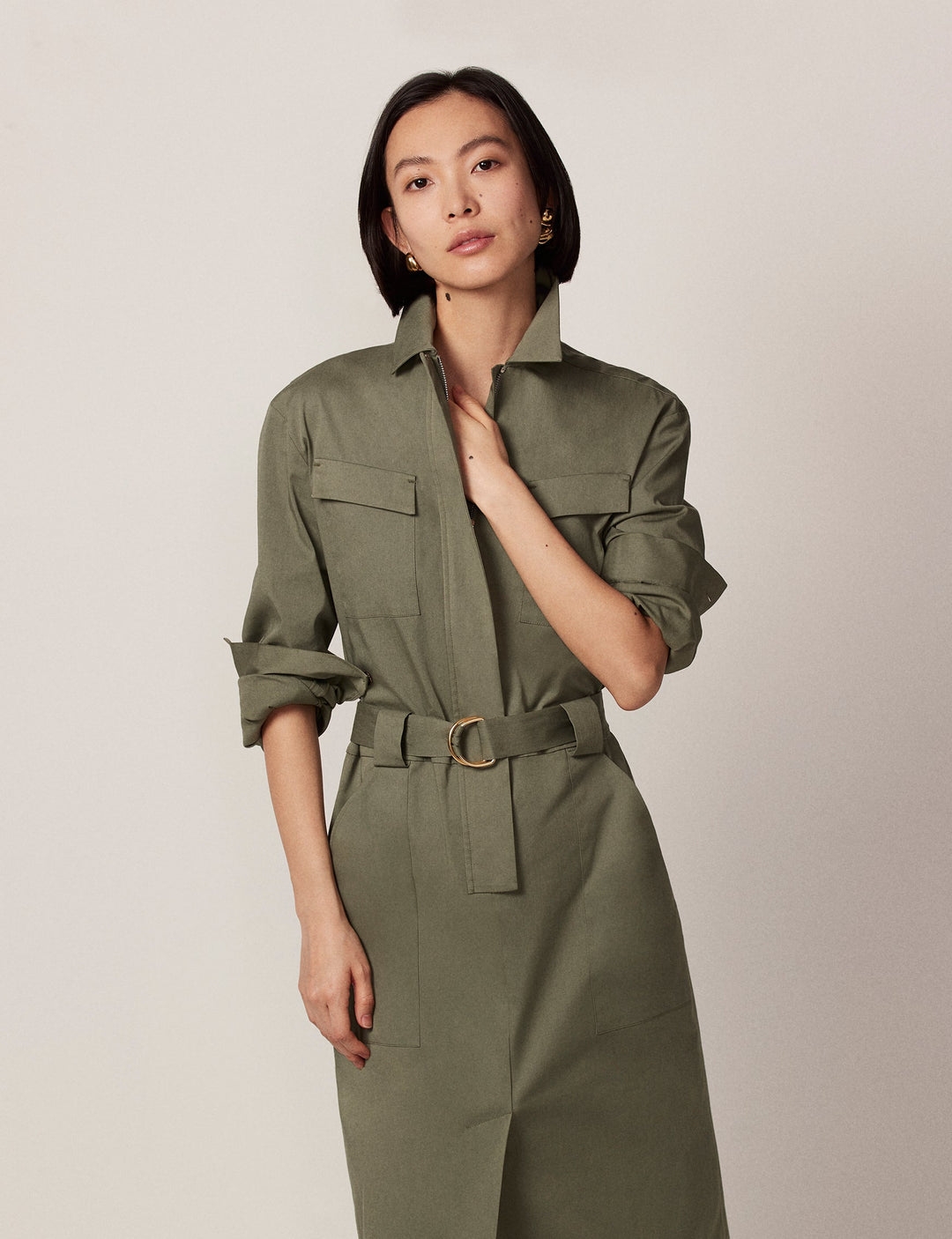 Belted Utility Dress