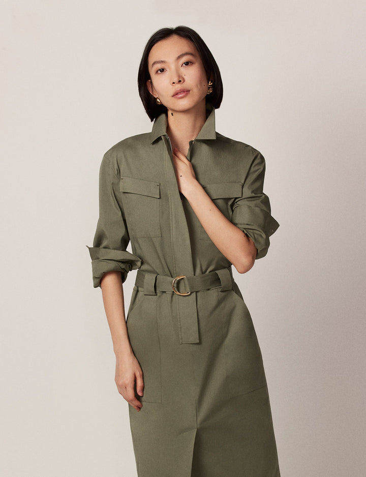 Belted Utility Dress