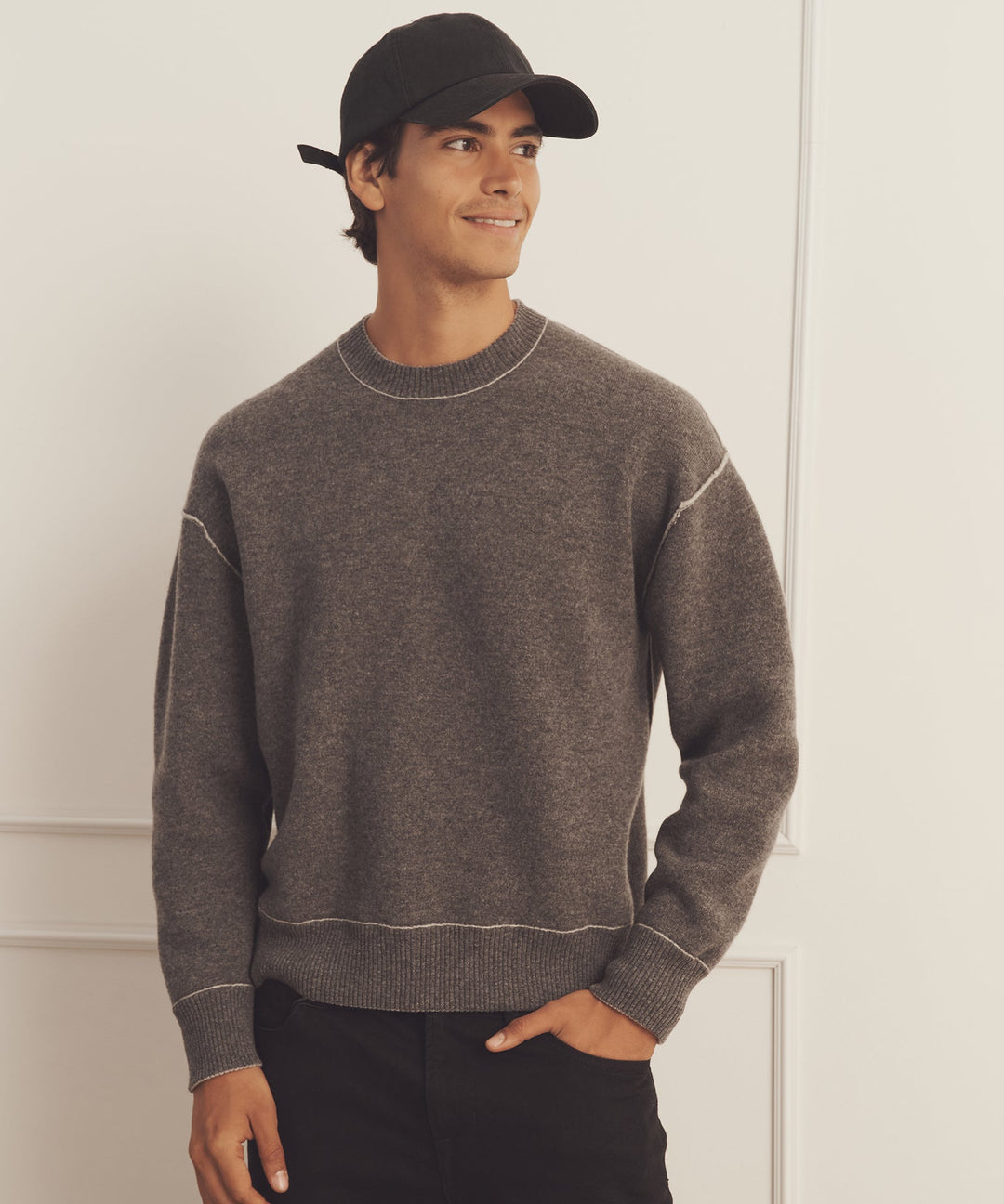 Luxe Cashmere Double Faced Crewneck