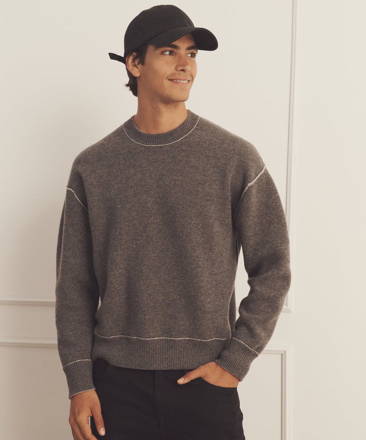 Luxe Cashmere Double Faced Crewneck