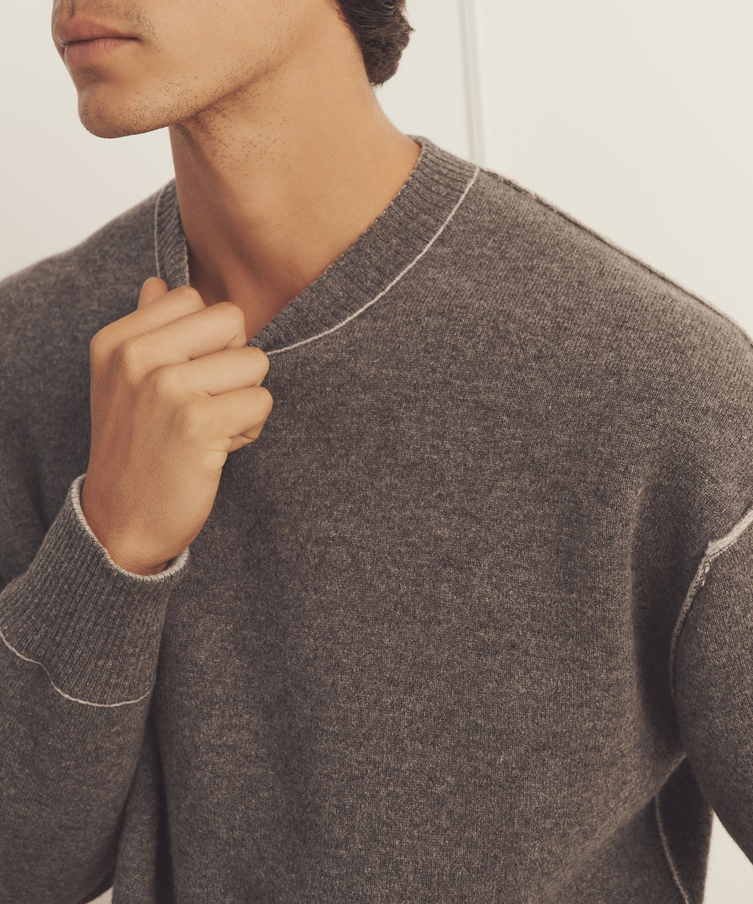 Luxe Cashmere Double Faced Crewneck