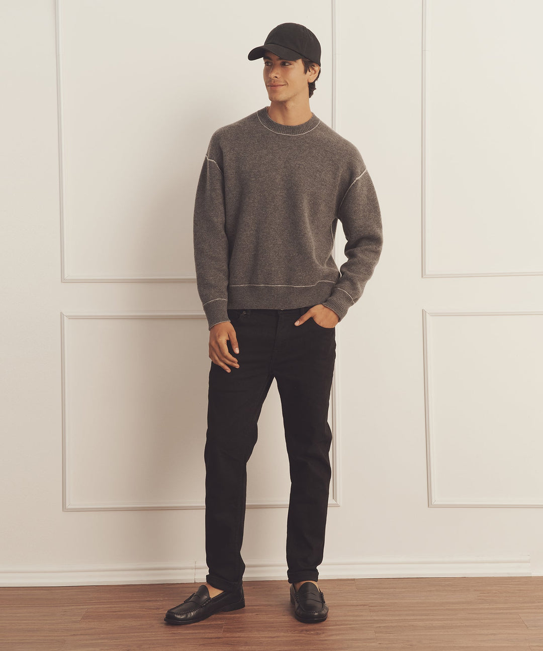 Luxe Cashmere Double Faced Crewneck