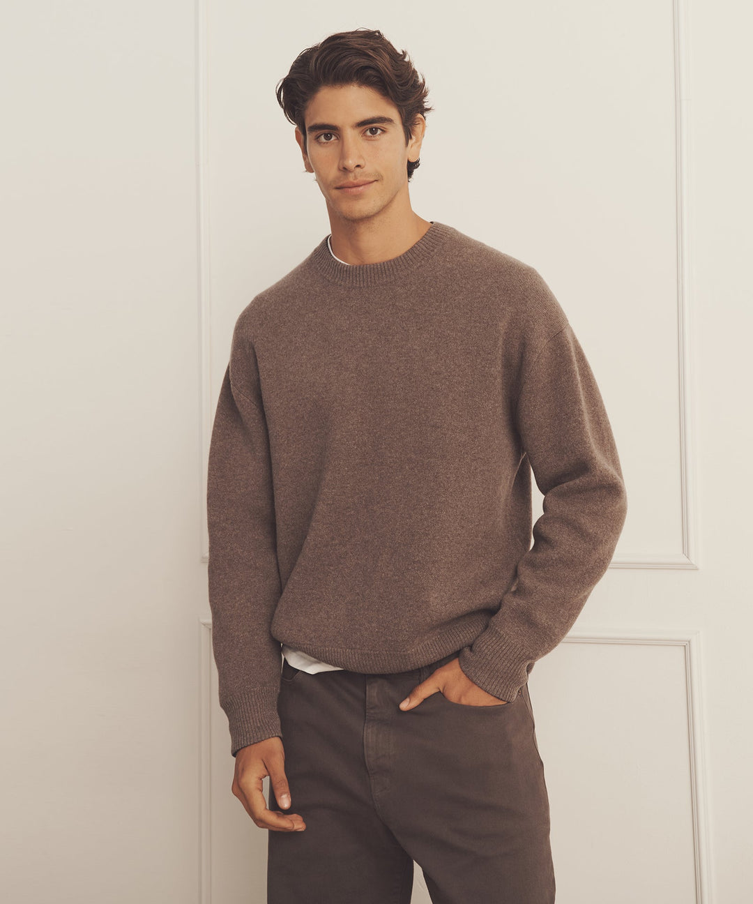 Luxe Cashmere Double Faced Crewneck