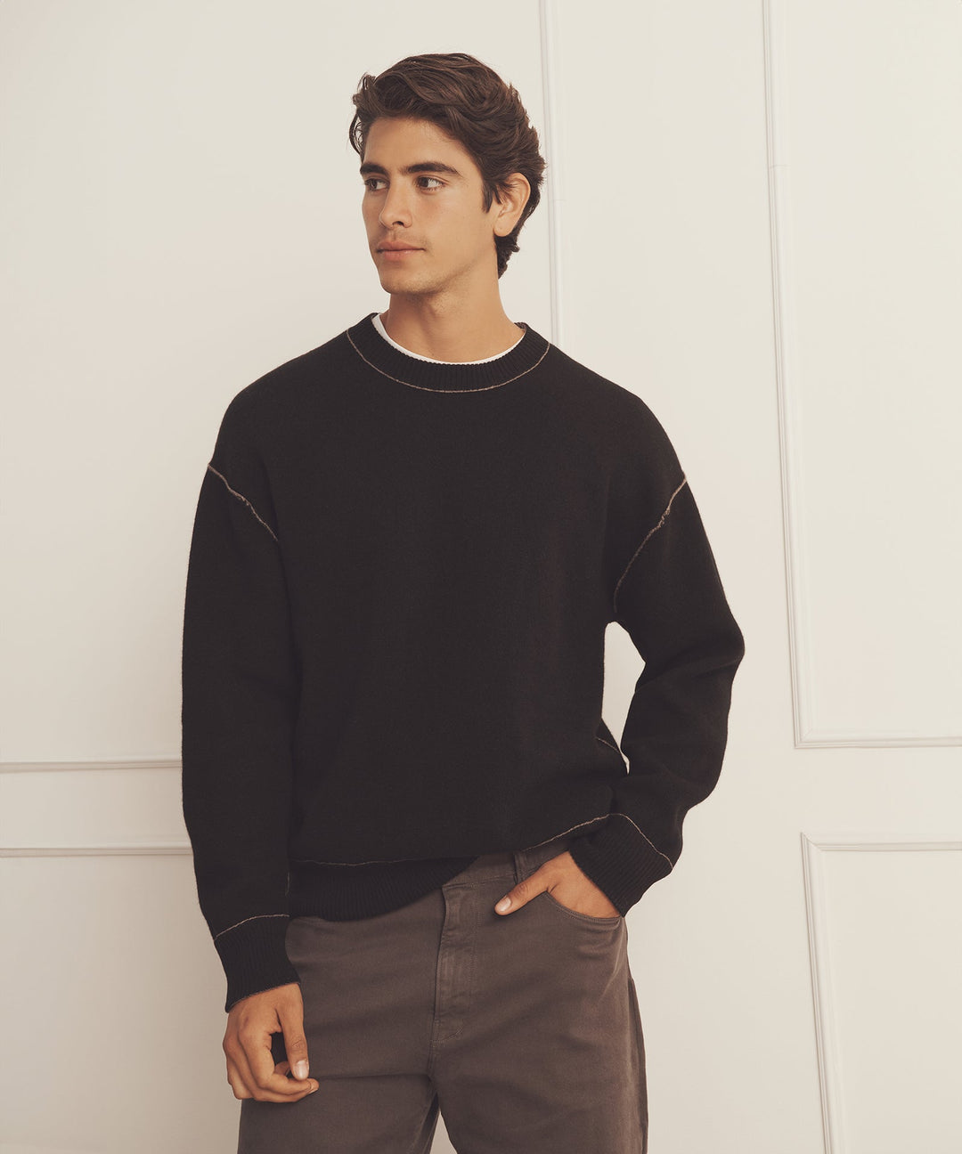 Luxe Cashmere Double Faced Crewneck
