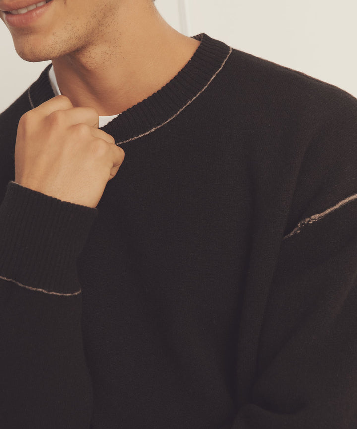 Luxe Cashmere Double Faced Crewneck