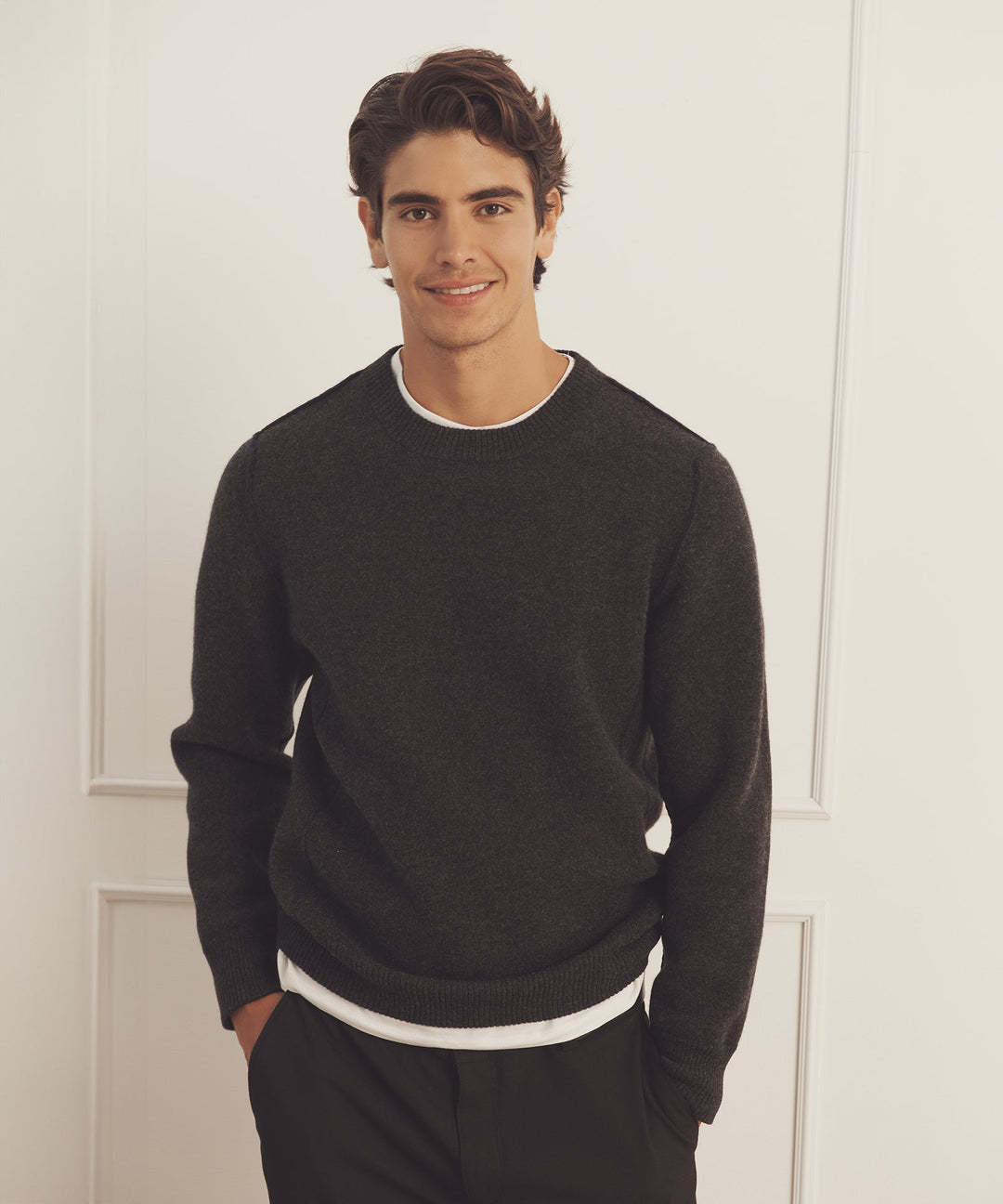 Luxe Cashmere Double Faced Crewneck