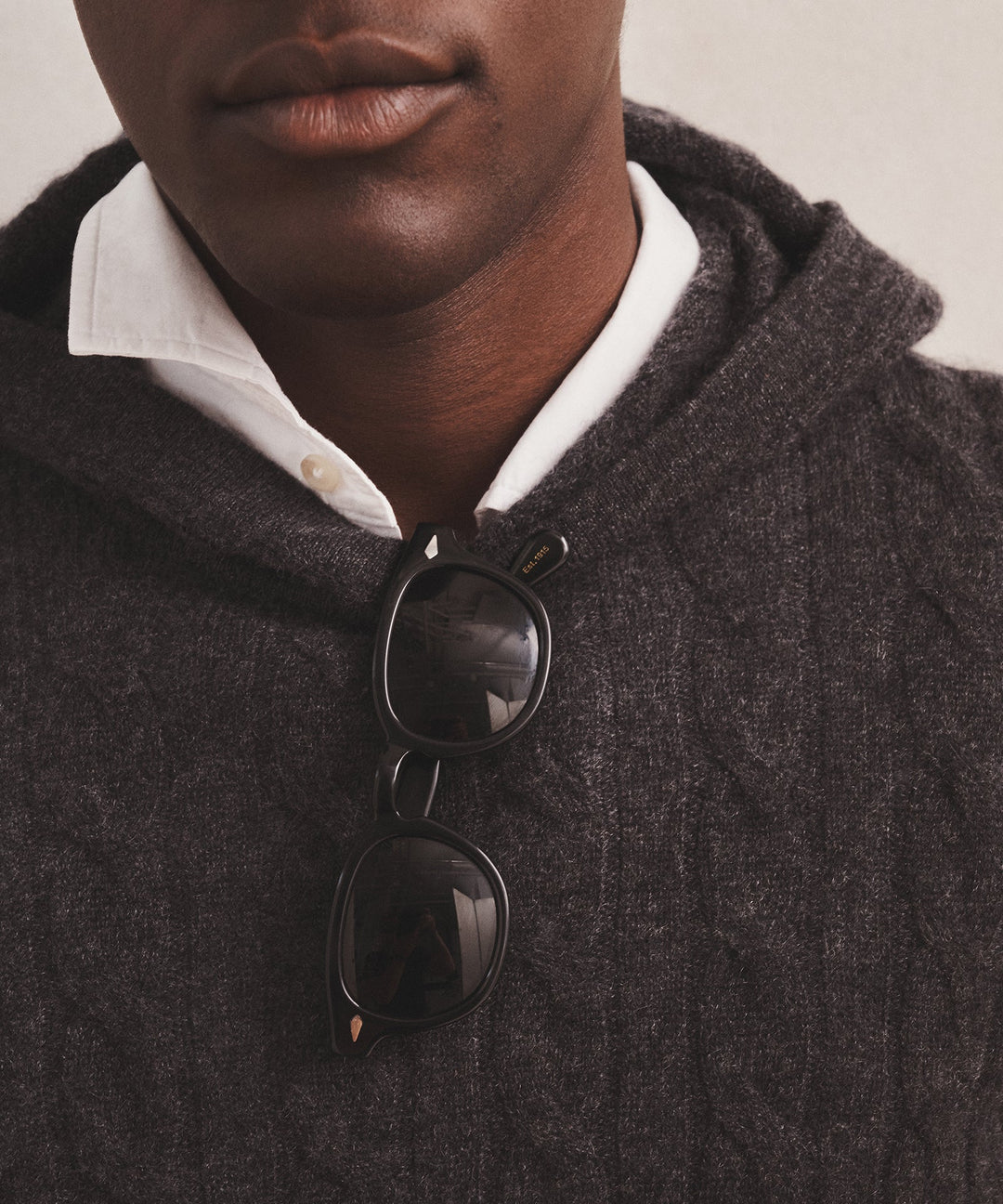 Lightweight Cashmere Cable Hoodie
