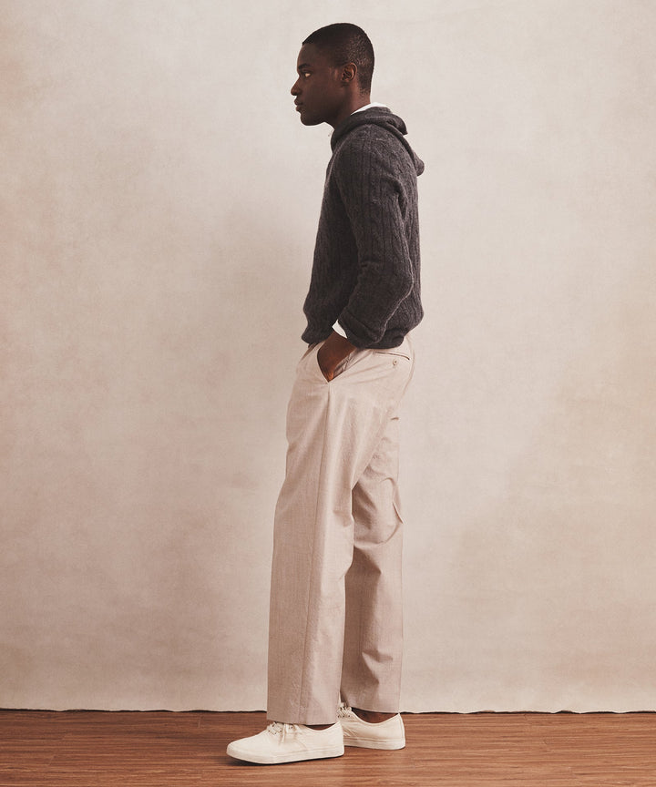 Lightweight Cashmere Cable Hoodie