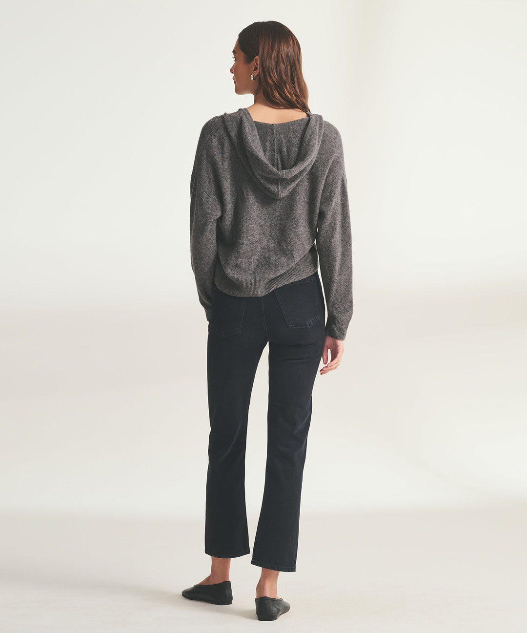 Lightweight Cashmere Open Neck Hoodie