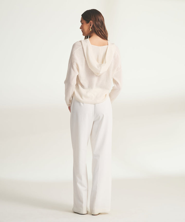 Lightweight Cashmere Open Neck Hoodie