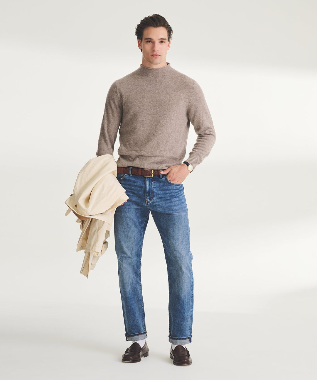 Lightweight Cashmere Rollneck