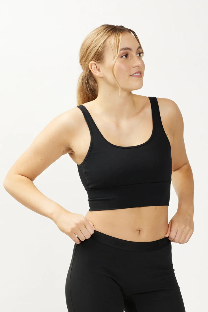 Longline Scoop Bra - White
