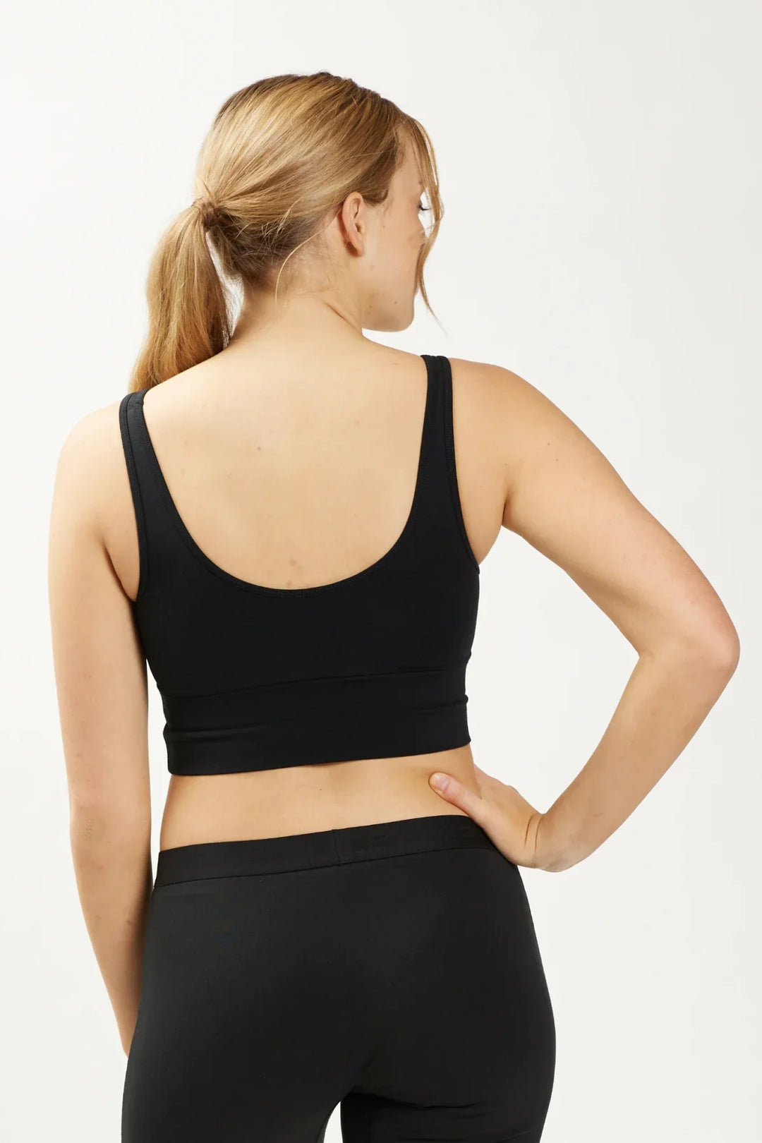 Longline Scoop Bra - White