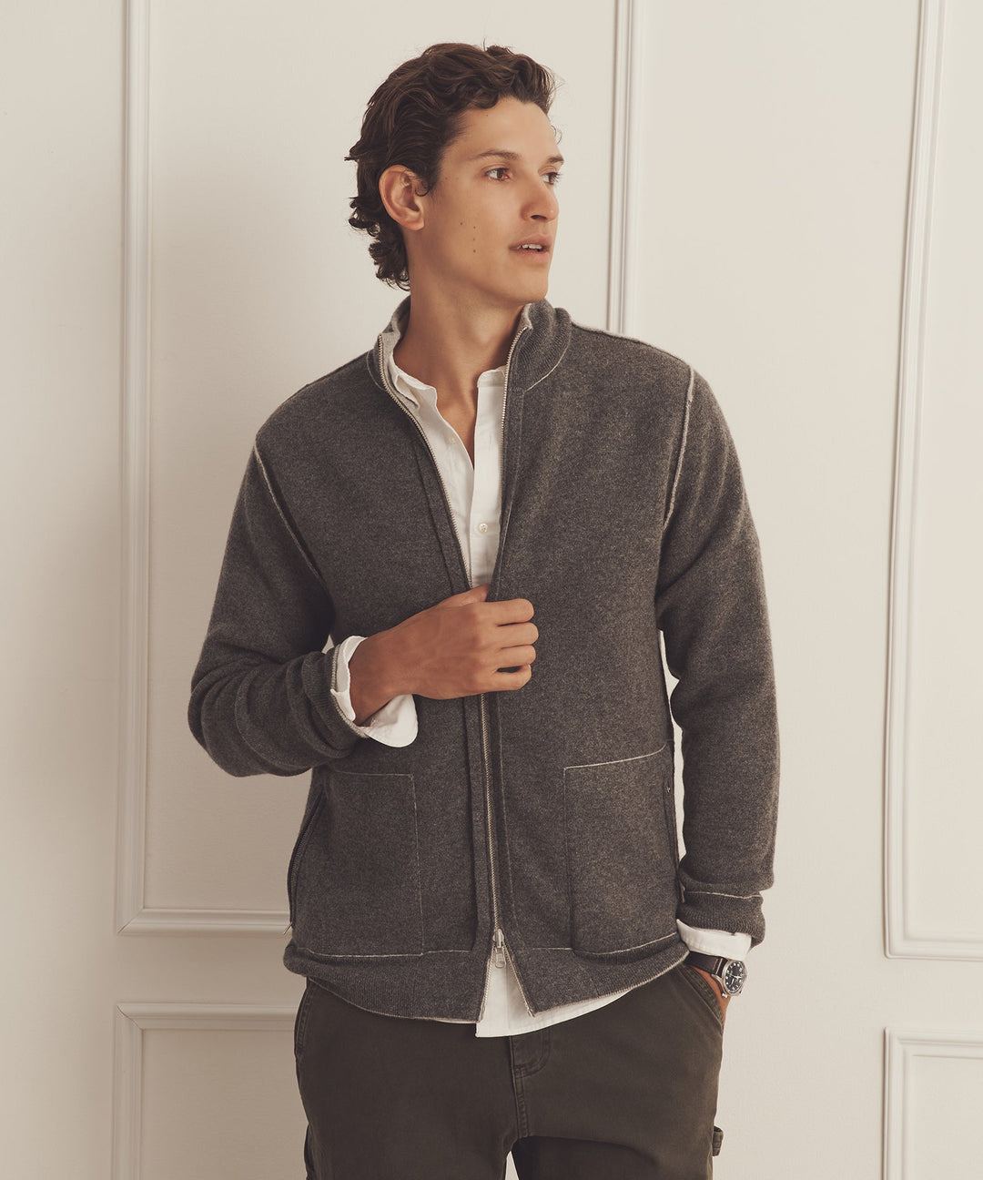 Super Luxe Cashmere Double Faced Full Zip