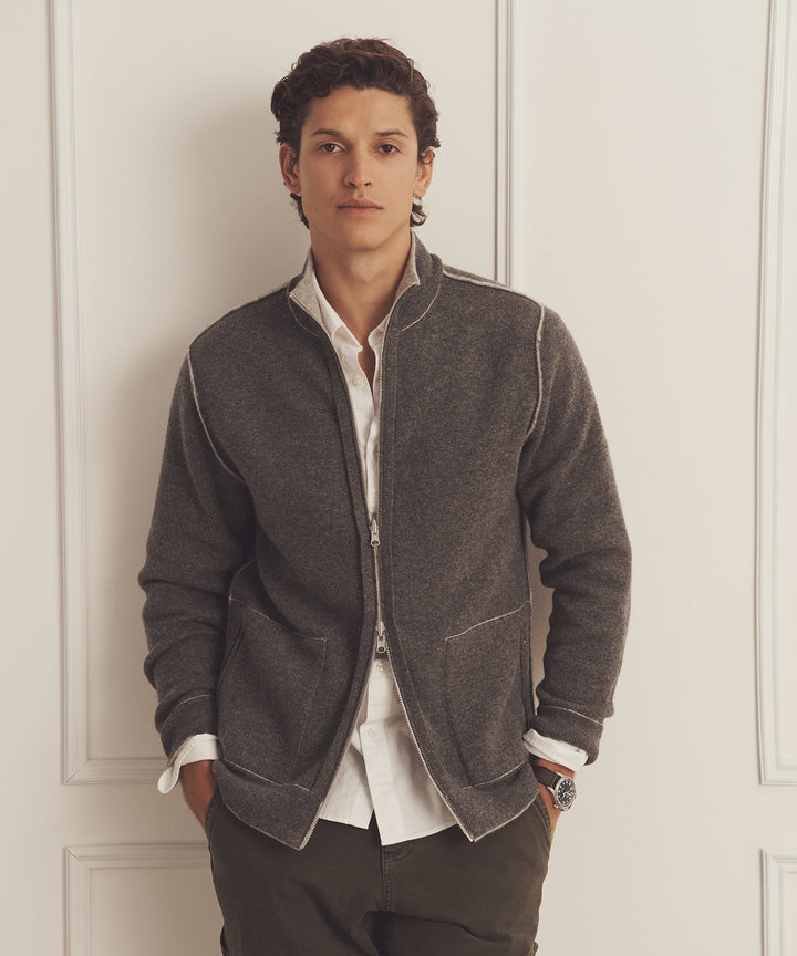 Super Luxe Cashmere Double Faced Full Zip