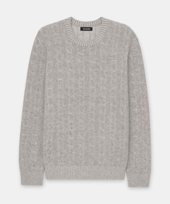Luxe Cashmere Cable Crewneck