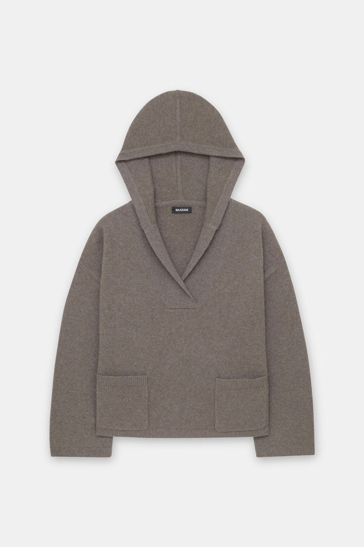 Luxe Cashmere Open Neck Hoodie