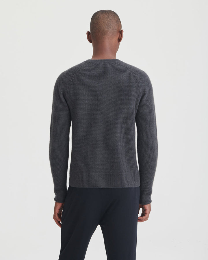 Cashmere Waffle Crewneck Sweater