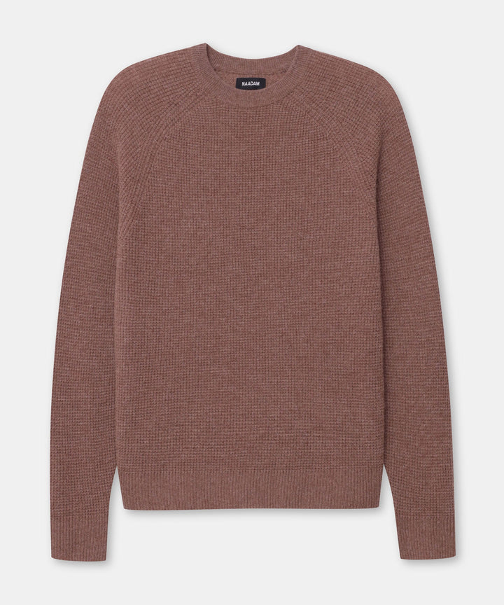 Cashmere Waffle Crewneck Sweater