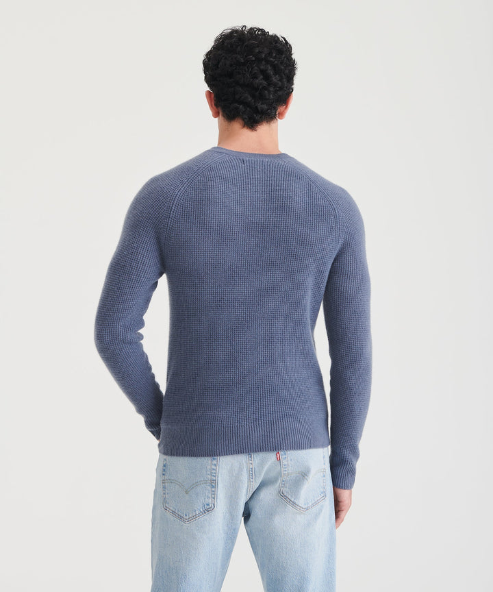 Cashmere Waffle Crewneck Sweater