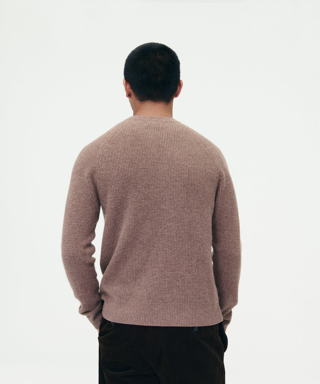 Cashmere Waffle Crewneck Sweater
