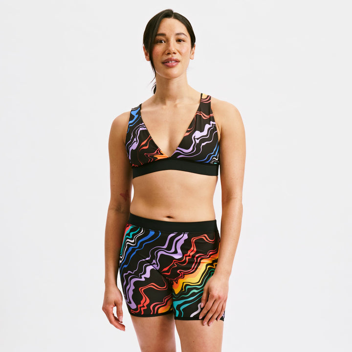 Swim Reversible Plunge Top - Making Waves