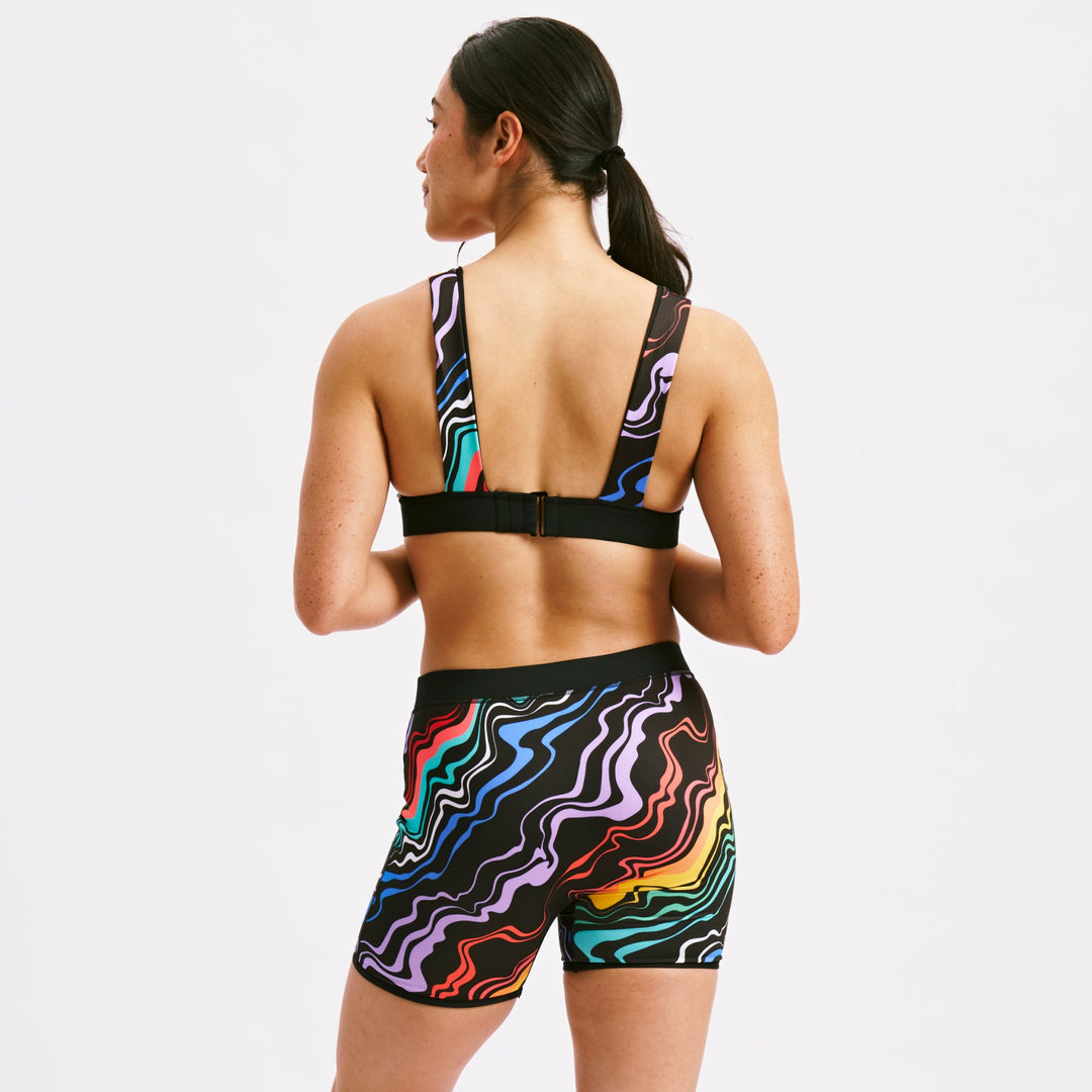 Swim Reversible Plunge Top - Making Waves