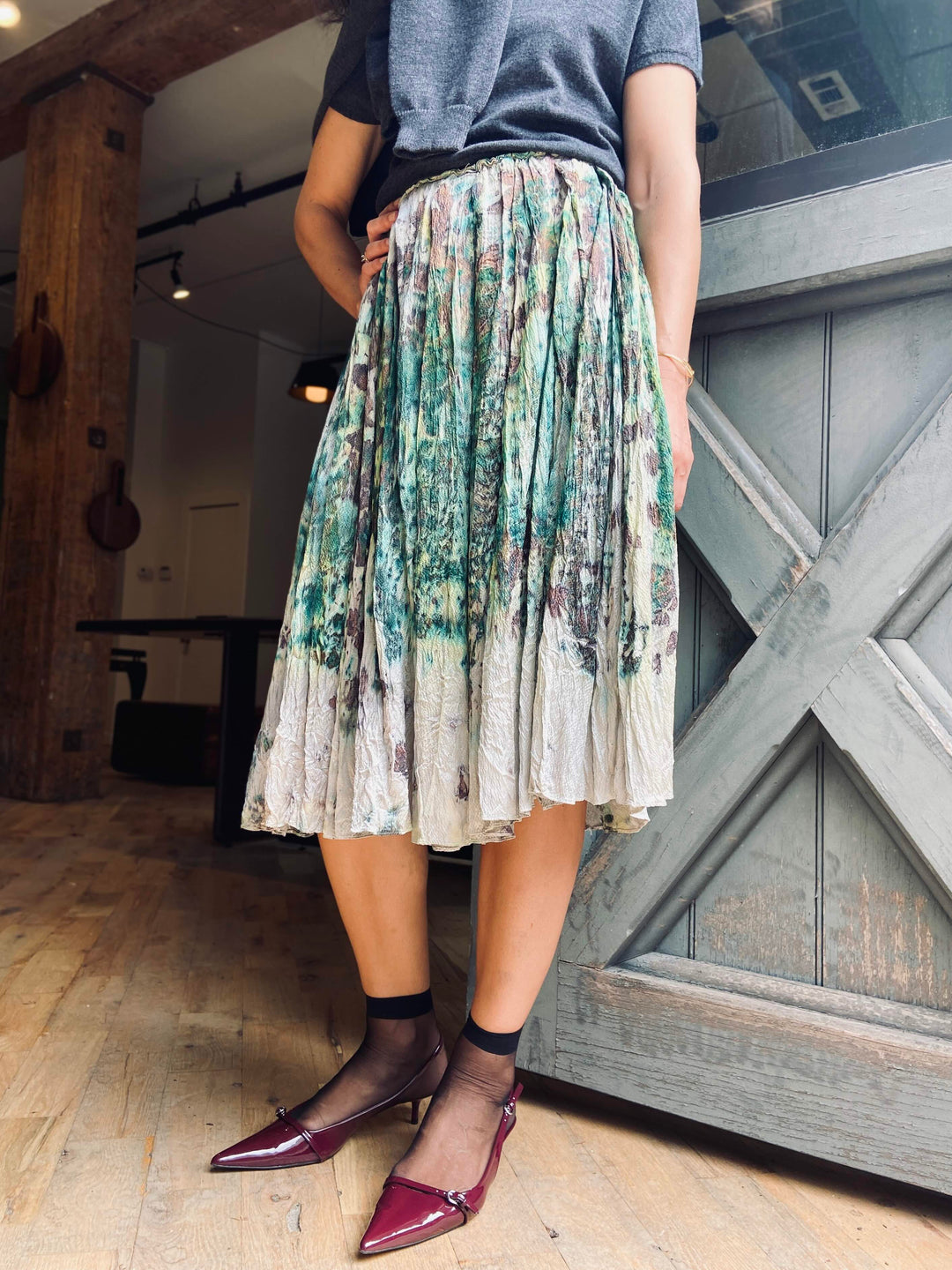 Mante Silk Skirt