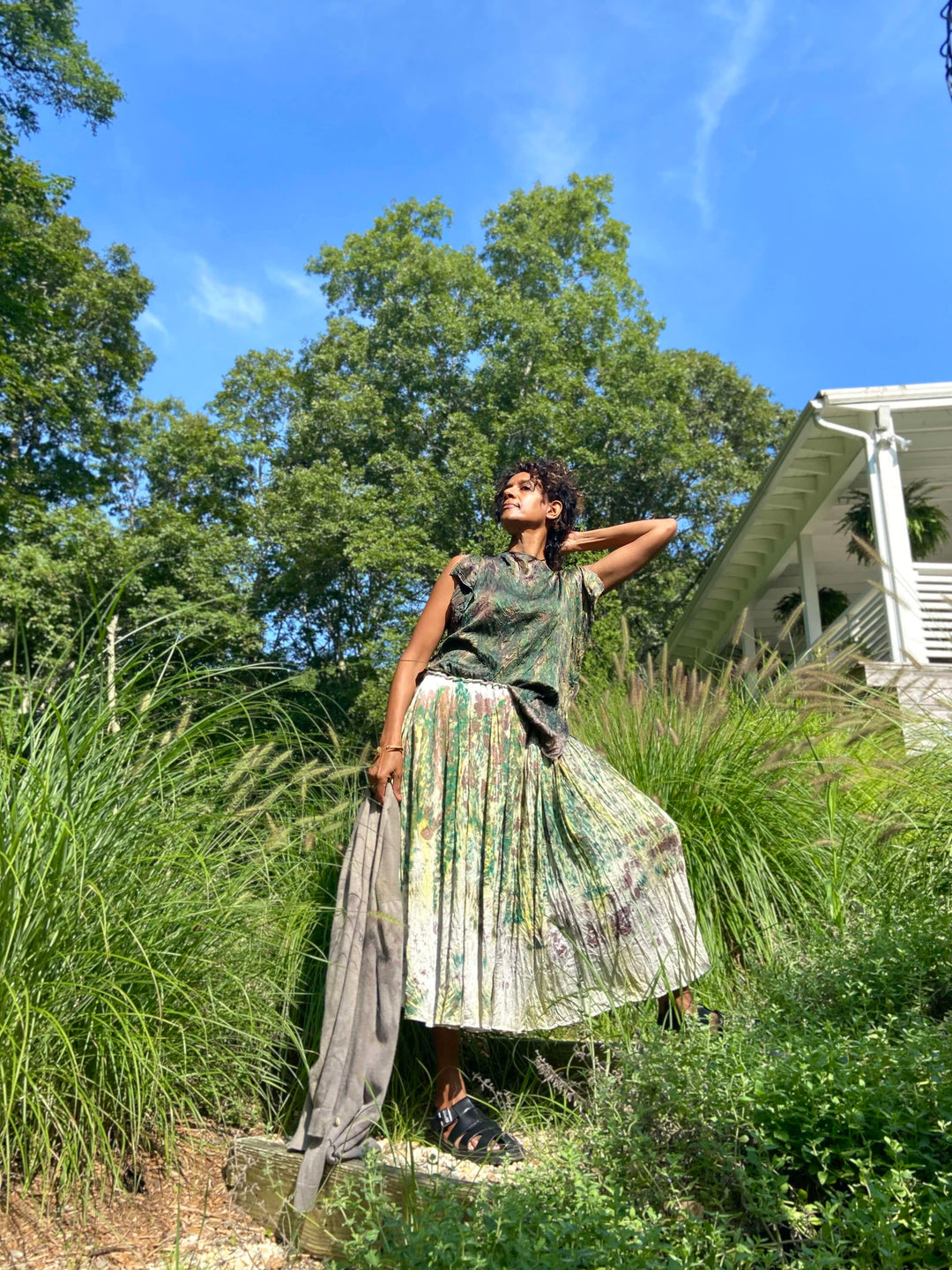 Mante Silk Skirt