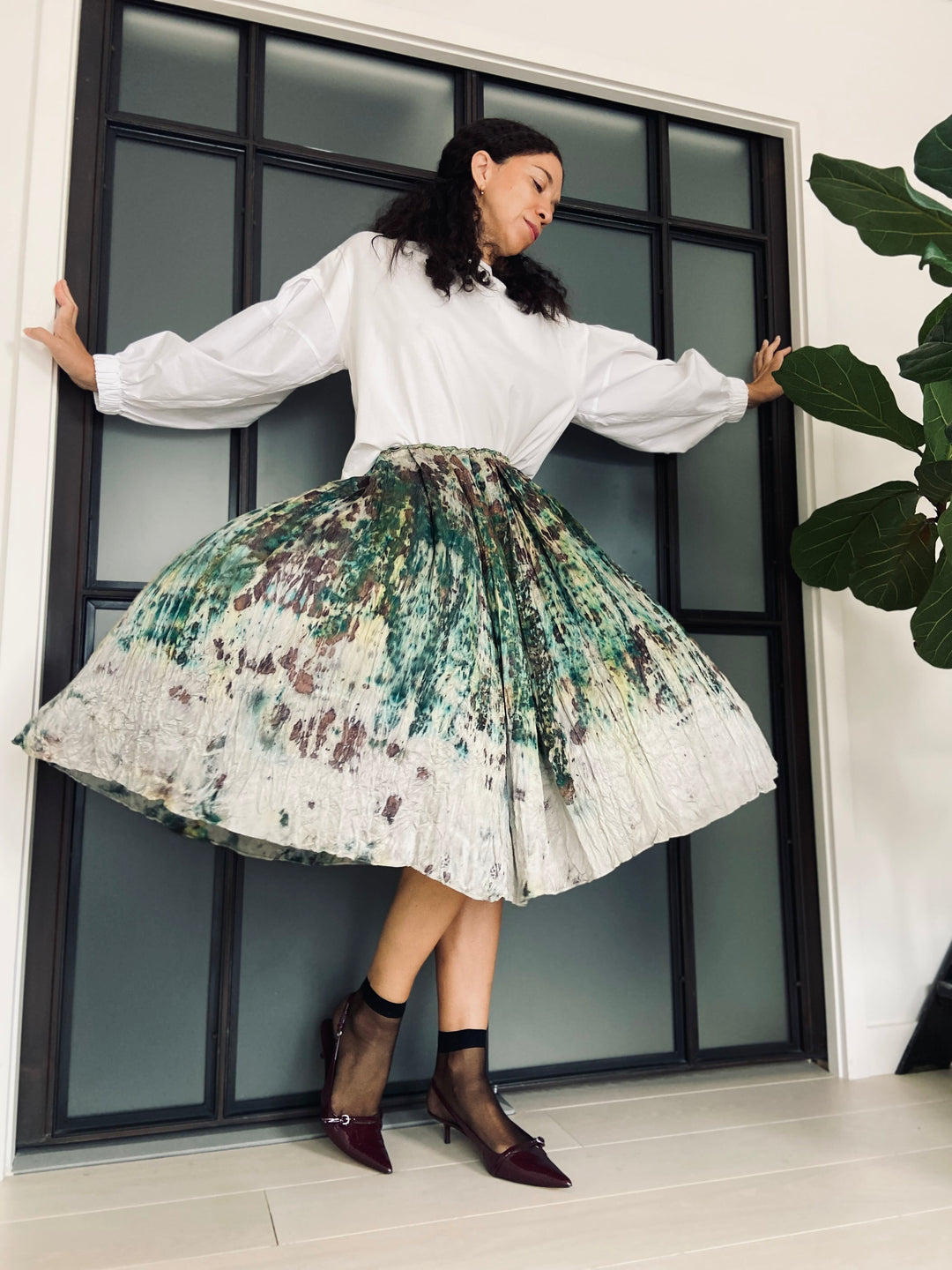 Mante Silk Skirt