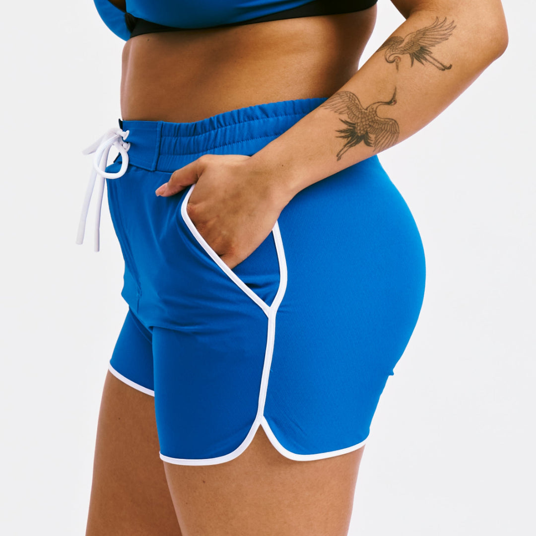 Swim 2.5" High Waisted Board Shortie - Marina Blue