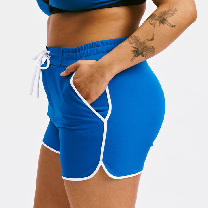 Swim 2.5" High Waisted Board Shortie - Marina Blue