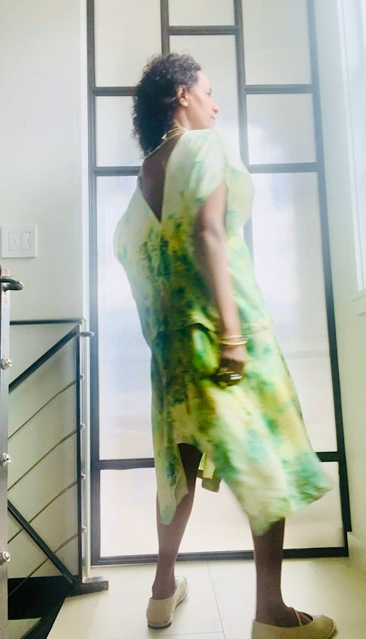 Mebrat Botanical Silk dress