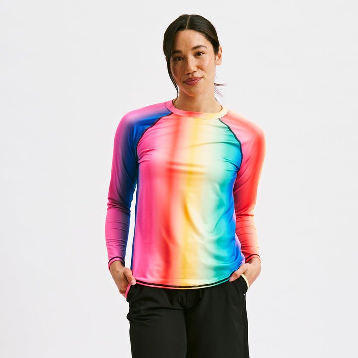 Swim Long Sleeve Sun Guard - Melting Rainbow