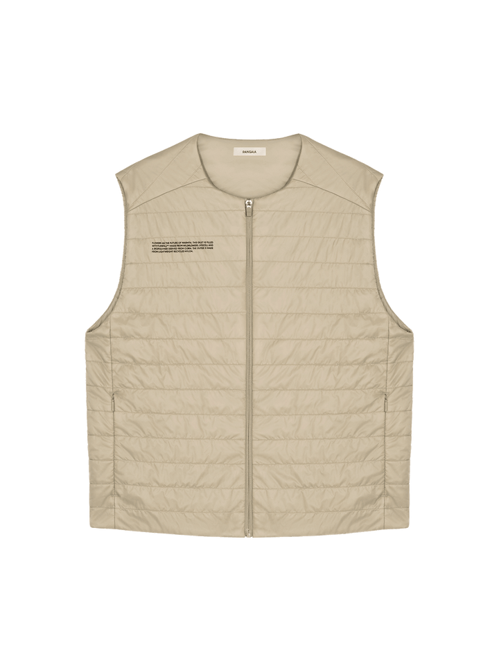 Womens Flower-Warmth Lite Gilet—Wheat Beige