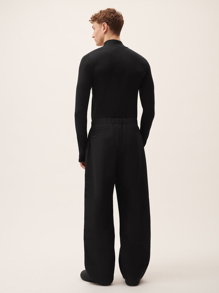 Men's (gaia)PLNT Nylon Straight Leg Track Pants—Black