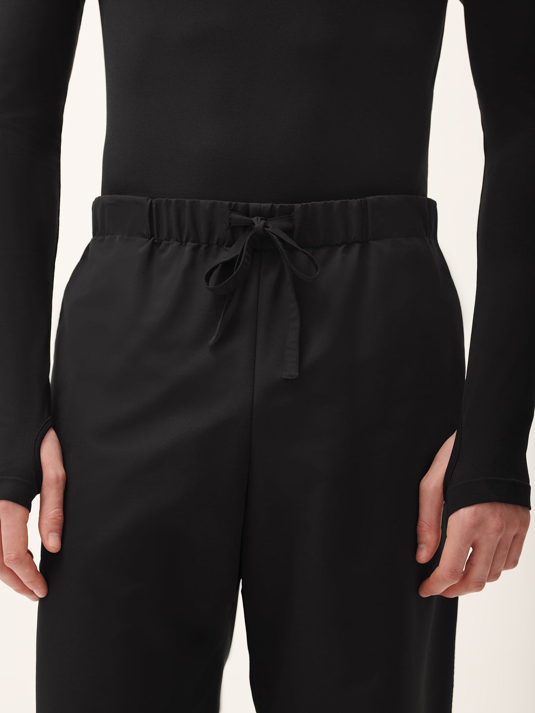 Men's (gaia)PLNT Nylon Straight Leg Track Pants—Black