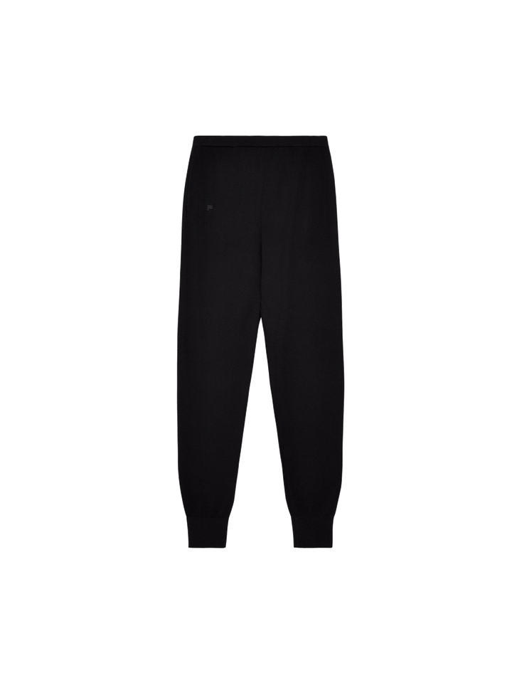 Mens DNA Regenerative Merino Wool Track Pants—black