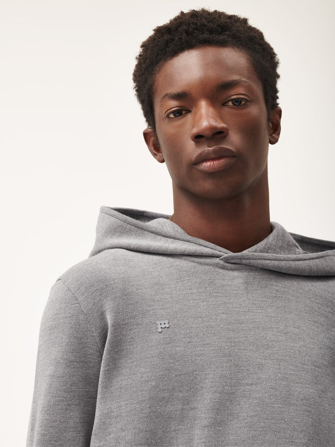 Mens DNA Regenerative Merino Wool Hoodie—grey marl