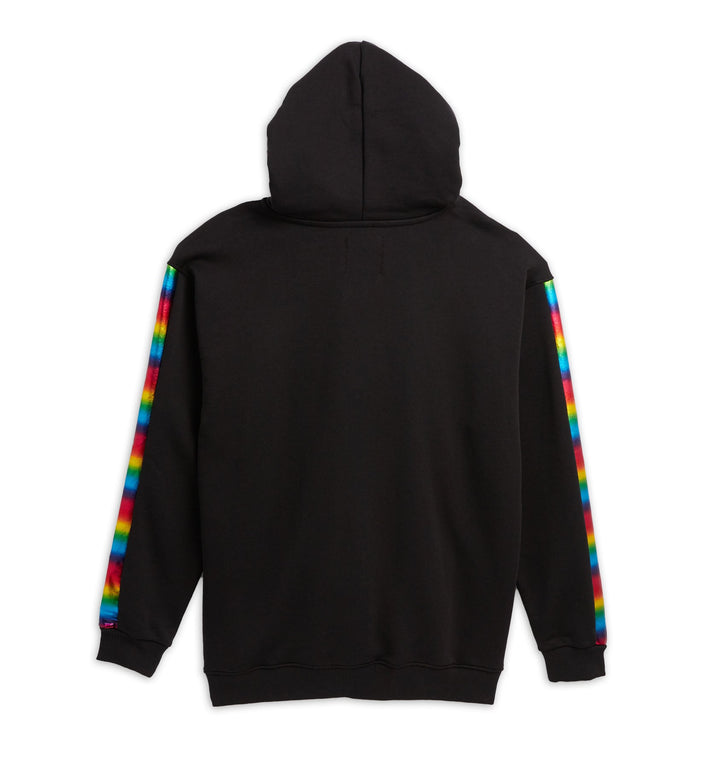 French Terry Zip Up Hoodie - Metallic Rainbow