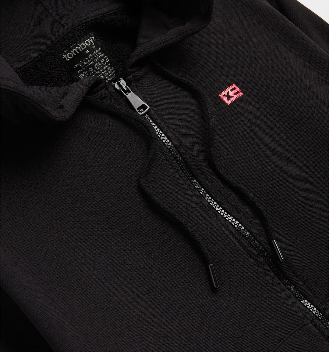 French Terry Zip Up Hoodie - Metallic Rainbow